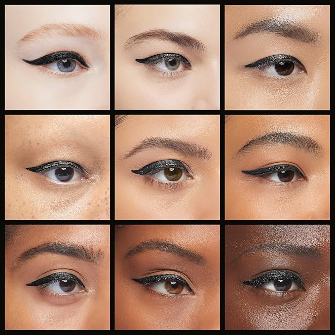 Palladio Retractable Waterproof Eyeliner, Richly Pigmented Color and Creamy, Slip Twist Up Pencil Eye Liner, Smudge Proof Long Lasting Application, All Day Wear, No Sharpener Required, Pure Black