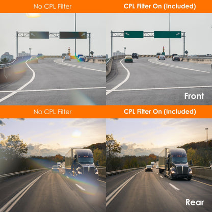 Rexing V1P SE 4K Dual Channel Car Dash Cam w/ GPS, Wi-Fi & Bonus CPL Filters