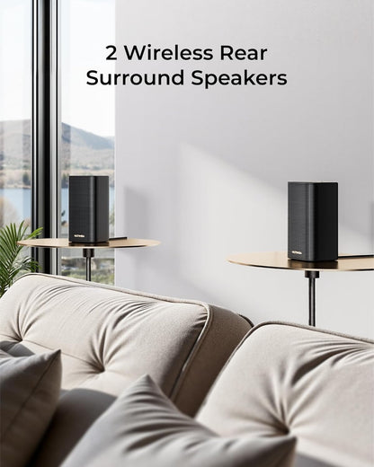 Skywave X40 5.1.2Ch Sound Bar for Smart TV W/Dolby Atmos, Wireless Surround Sound System for TV, 530W Soundbar with Wireless Subwoofer, Gan Amplifier, 4K HDR Pass-Through, HDMI Earc, BT 5.4