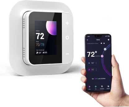 Smart Thermostat for House, Wifi Thermostats for Home Compatible with Alexa and Google Assistant, 7Day X 8Period Programmable, Energy Star Certified, C-Wire Required