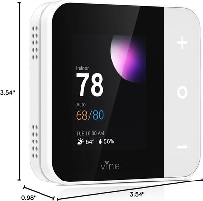 Thermostat for Home with Touchscreen Color Display, Wifi Smart Thermostat Compatible with Alexa and Google Assistant, 7Day/8Period Programmable, Energy Saving, C-Wire Required, Screen Size 2.8"