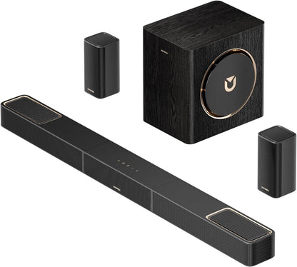 Skywave X40 5.1.2Ch Sound Bar for Smart TV W/Dolby Atmos, Wireless Surround Sound System for TV, 530W Soundbar with Wireless Subwoofer, Gan Amplifier, 4K HDR Pass-Through, HDMI Earc, BT 5.4