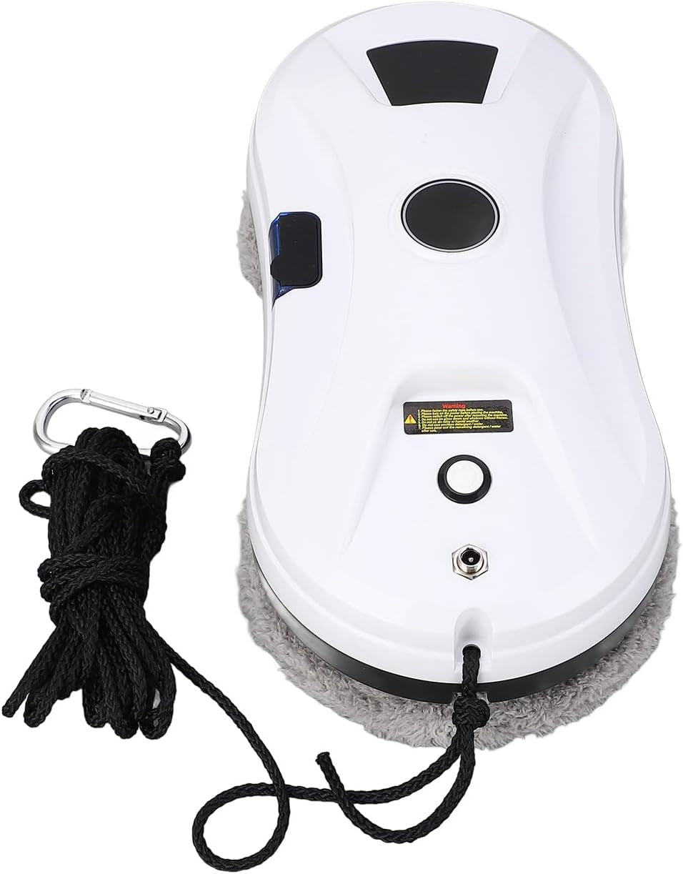 Robot Vacuum, 2800Pa Suction Power Glass Cleaning Robot with 8 Cloth Window Cleaning Ai Automatic Window Cleaner (US Plug 100 to 240V)