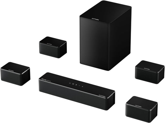7.1CH Surround Sound System for TV, Soundbar with Dolby Atmos, 6.5" Wireless Subwoofer, APP Control, 4 Wired Surround Speakers, Peak Power 460W Soundbar for TV, Poseidon D80 (New 2025 Model)