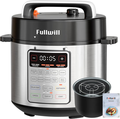 9-In-1 Electric Pressure Cooker(2025 Upgraded), 12 Presets Instant Multi Cooker, Olla De Presion Nonstick Pot 6 Quarts