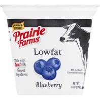 Prairie Farms Yogurt, Lowfat, Blueberry, Blended️
